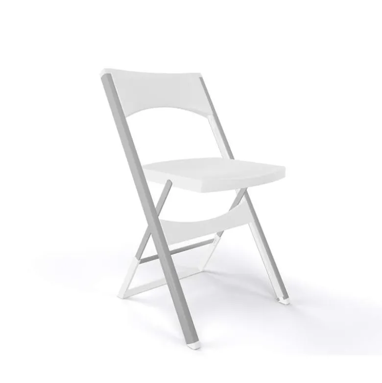 Compact Chaise pliante solide en technopolymère et métal aluminium