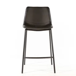 CoqueTabouret coque snack en synthétique et pieds en métal noir