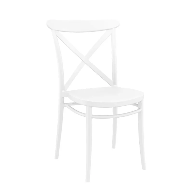 Cross Chaise de cuisine style bistrot empilable en polypropylène