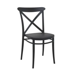 Cross Chaise de cuisine style bistrot empilable en polypropylène