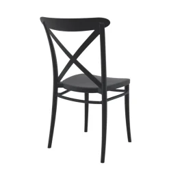 Cross Chaise de cuisine style bistrot empilable en polypropylène