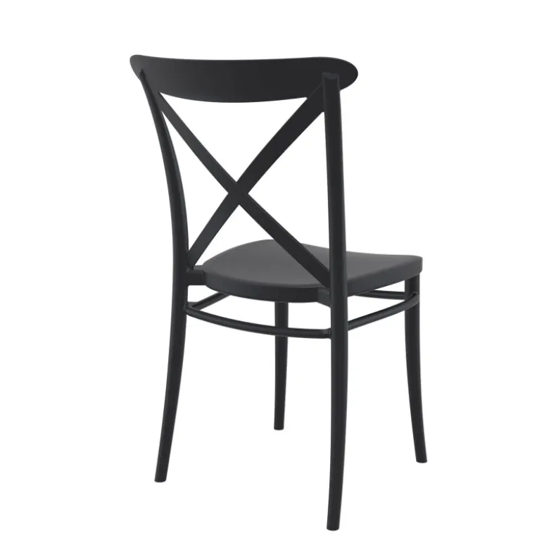 Cross Chaise de cuisine style bistrot empilable en polypropylène