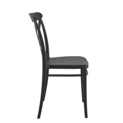 Cross Chaise de cuisine style bistrot empilable en polypropylène
