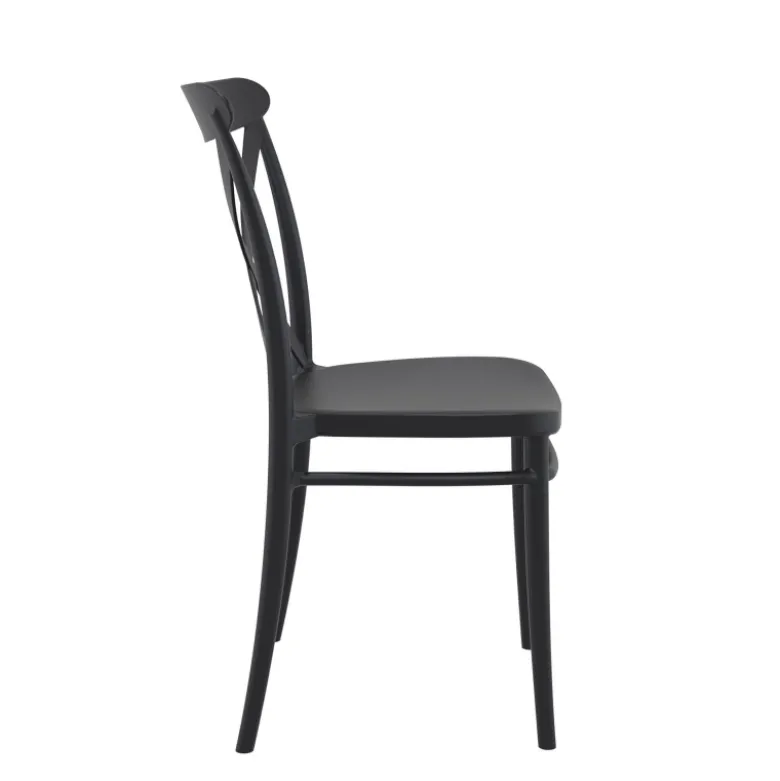 Cross Chaise de cuisine style bistrot empilable en polypropylène