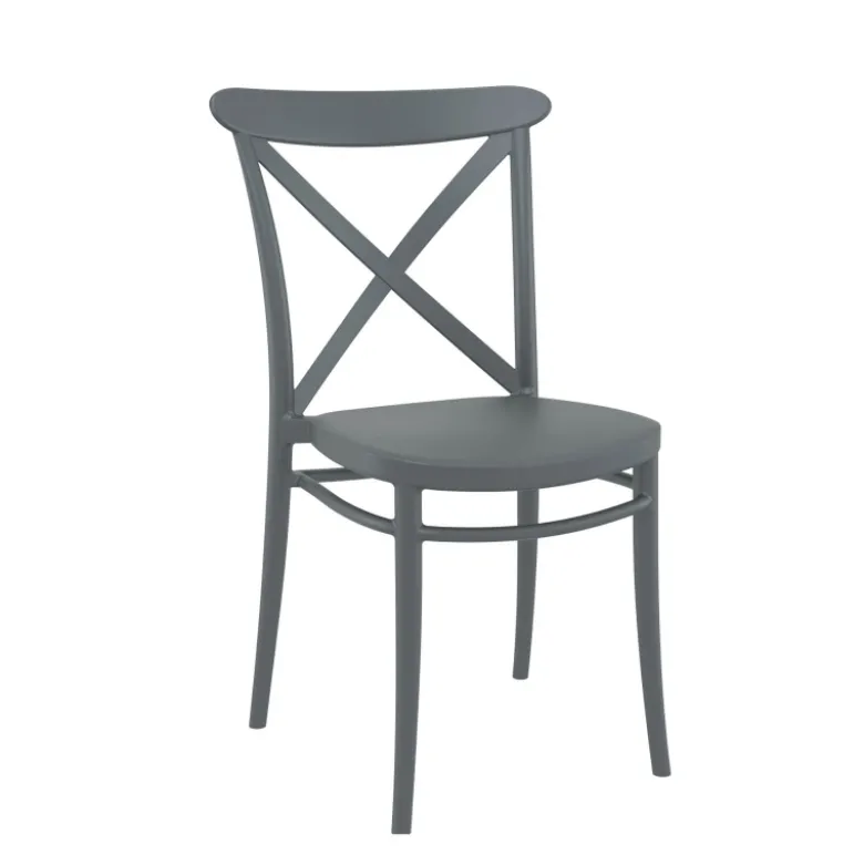 Cross Chaise de cuisine style bistrot empilable en polypropylène