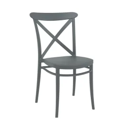 Cross Chaise de terrasse bistrot empilable en polypropylène