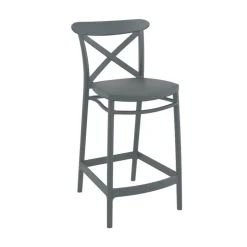 Cross Tabouret snack moderne en polypropylène avec dossier