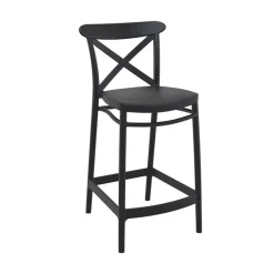 Cross Tabouret snack moderne en polypropylène avec dossier