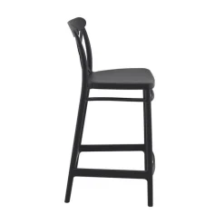 Cross Tabouret snack moderne en polypropylène avec dossier