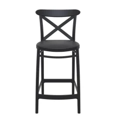 Cross Tabouret snack moderne en polypropylène avec dossier