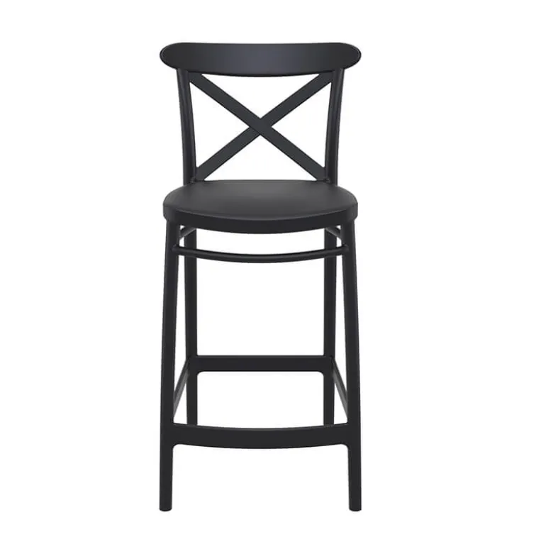 Cross Tabouret snack moderne en polypropylène avec dossier