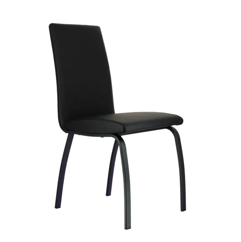 DarcyChaise de salle à manger rembourrée avec pieds en métal