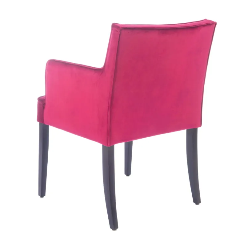 Diem Fauteuil contemporain rembourré en tissu et pieds en bois