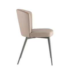 Doris S Chaise de séjour en synthétique et métal