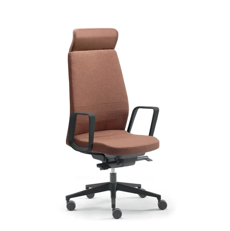 Eden 02 Fauteuil de direction en tissu avec têtière made in France
