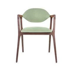 Eden Fauteuil design en bois massif et tissu