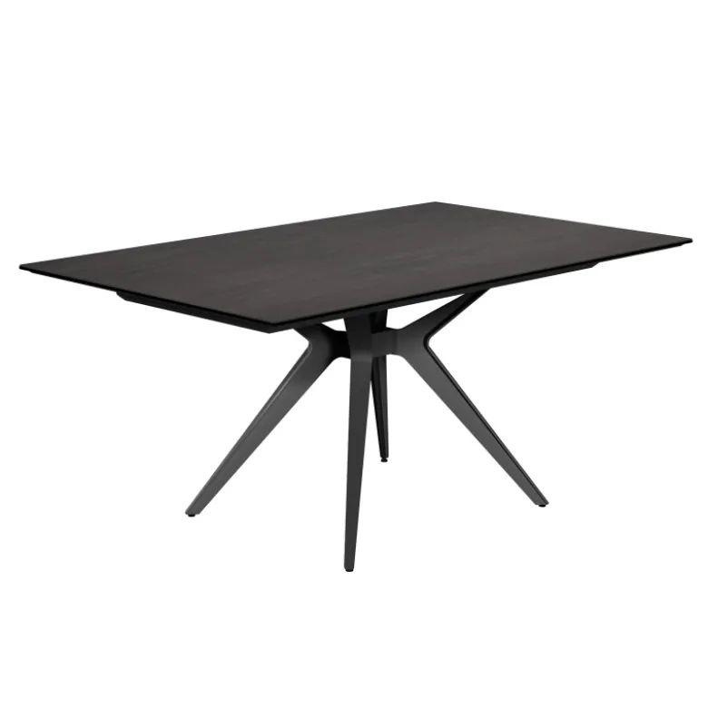 Eiffel Central Table moderne en céramique avec pied central et allonge