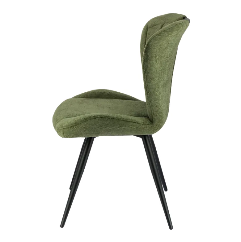 EliseChaise rembourrée pivotante en tissu avec poignée