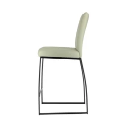 Elite Tabouret snack rembourré en simili et métal
