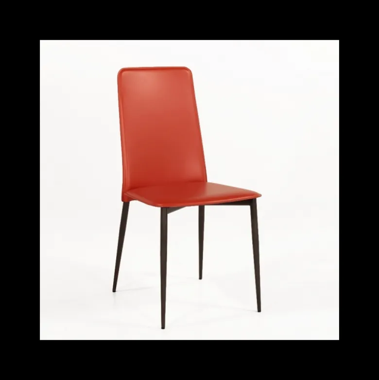 Ely A Chaise moderne en croûte de cuir