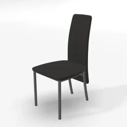 Elyn Chaise de séjour contemporaine tissu et pieds métal