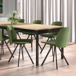 Figaro Chaise moderne pivotante en tissu fabriquée en Belgique
