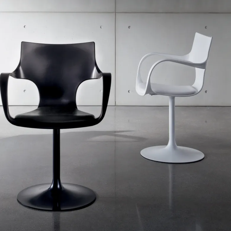 Flûte Sovet® Chaise design pivotante avec accoudoirs