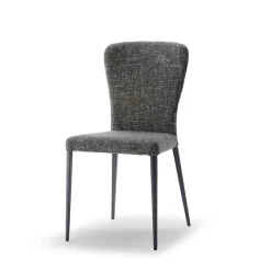 Francine Chaise moderne en tissu avec pieds en métal