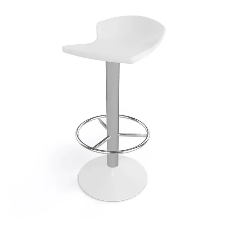 Free Tabouret bar pivotant italien en technopolymère et métal chromé