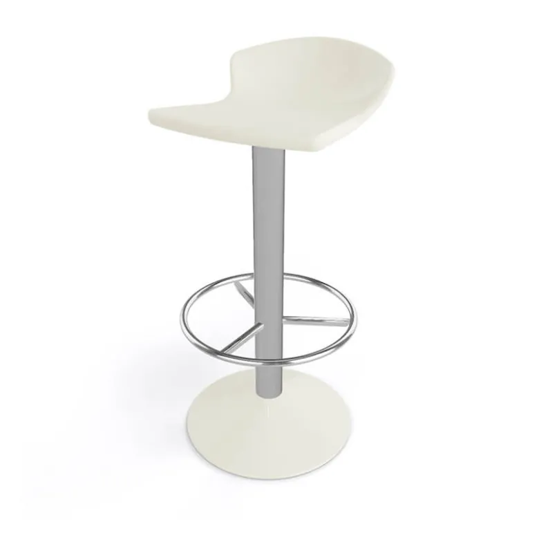 Free Tabouret bar pivotant italien en technopolymère et métal chromé