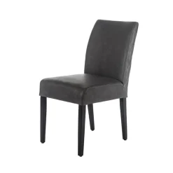 Fritz diamant Chaise avec dos matelassé en synthétique et pieds en bois