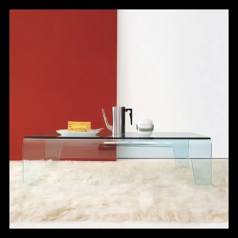 Frog Sovet® Table basse design rectangulaire en verre