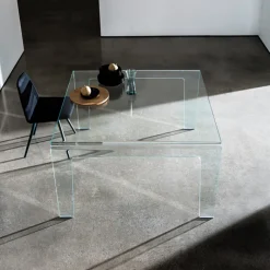 Frog Sovet® Table design rectangulaire ou carrée en verre