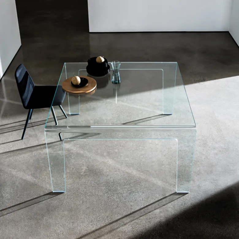 Frog Sovet® Table design rectangulaire ou carrée en verre