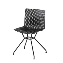 Fuller TC Chaise design italien microperforée avec pieds en métal