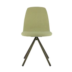 Genua Chaise moderne pivotante en tissu et pieds métal