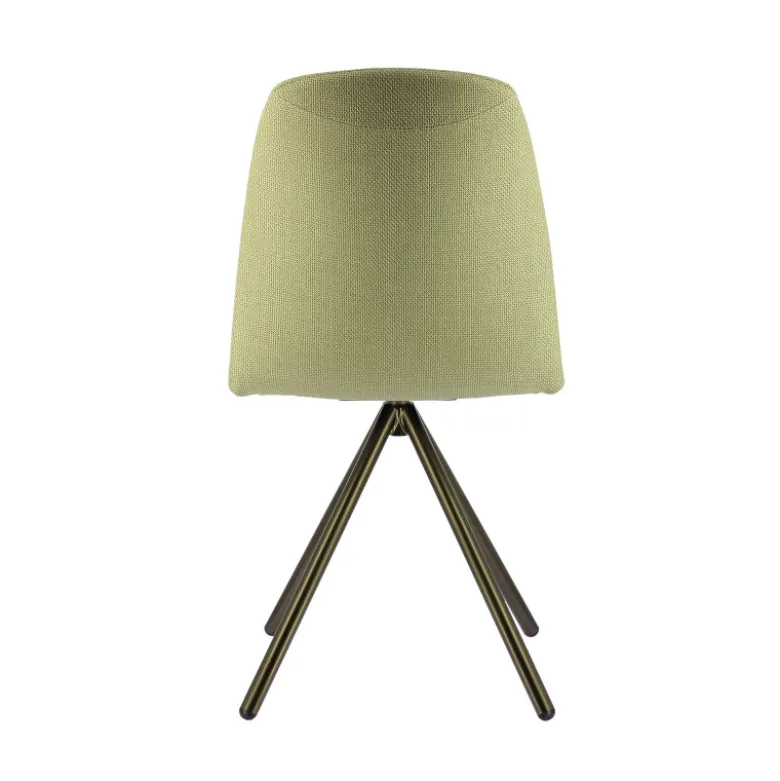 Genua Chaise moderne pivotante en tissu et pieds métal