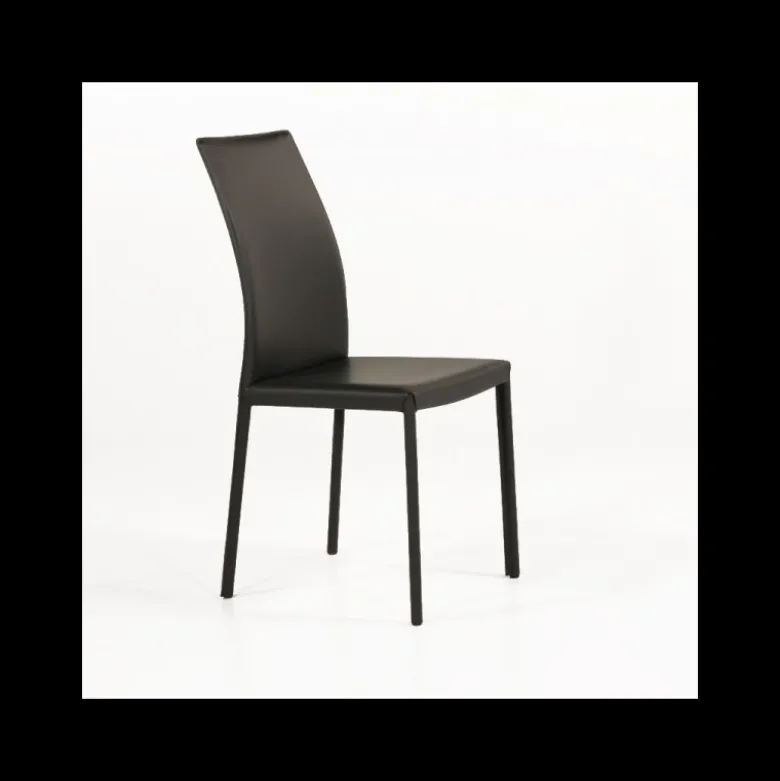 Giada Chaise de salle à manger en croûte de cuir