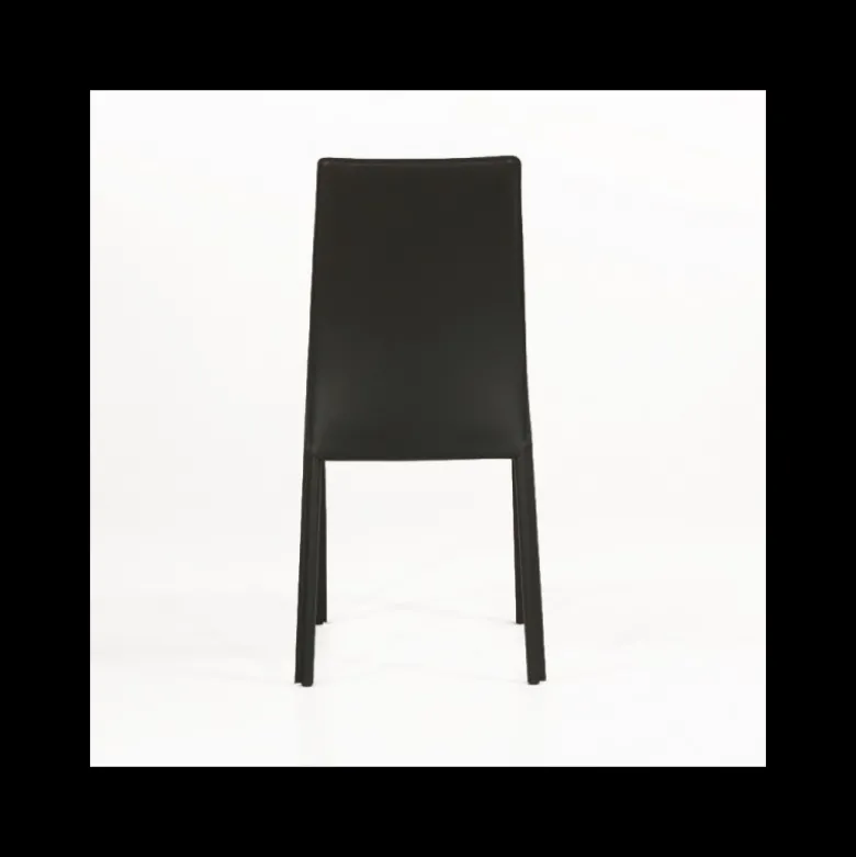 Giada Chaise de salle à manger en croûte de cuir