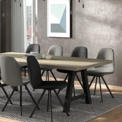 Girona Chaise moderne coque pivotante en simili