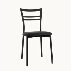 Go 1419 Chaise de cuisine rembourrée en synthétique et métal