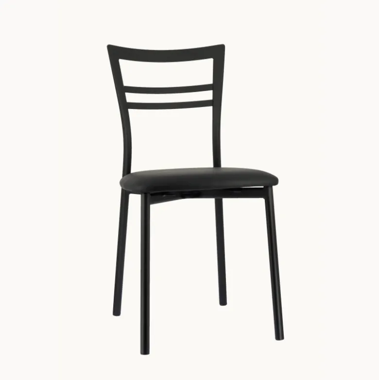 Go 1419 Chaise de cuisine rembourrée en synthétique et métal