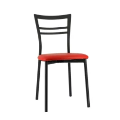 Go 1419 Chaise de cuisine rembourrée en synthétique et métal