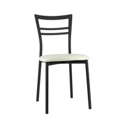 Go 1419 Chaise de cuisine rembourrée en synthétique et métal
