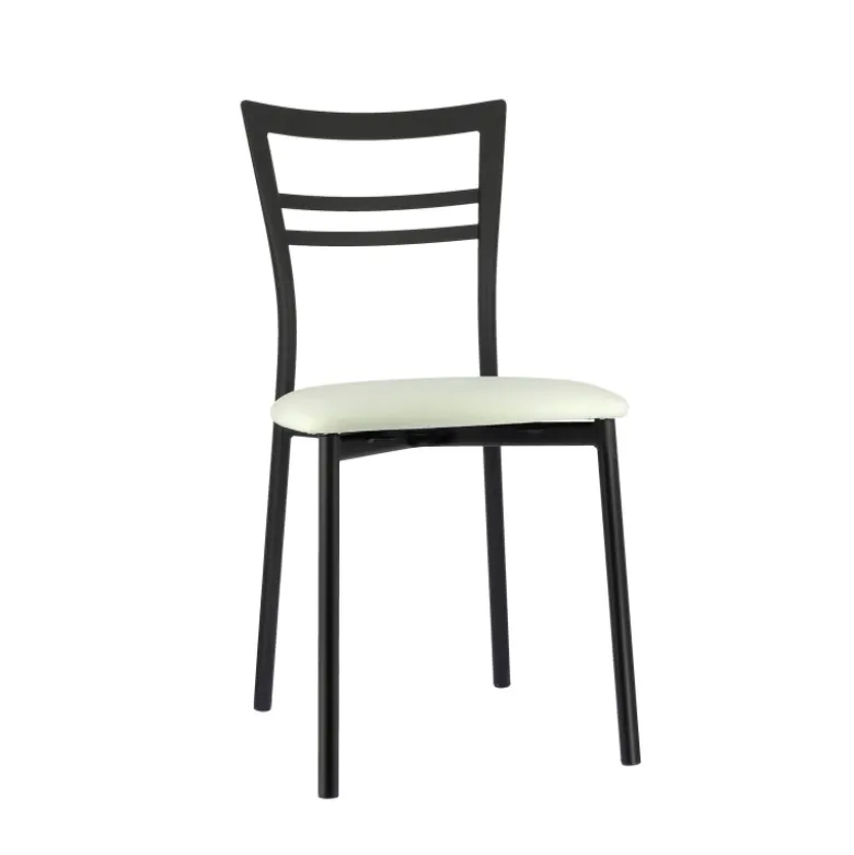 Go 1419 Chaise de cuisine rembourrée en synthétique et métal