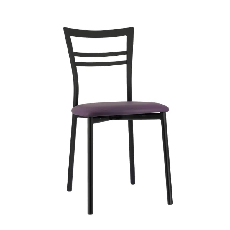 Go 1419 Chaise de cuisine rembourrée en synthétique et métal