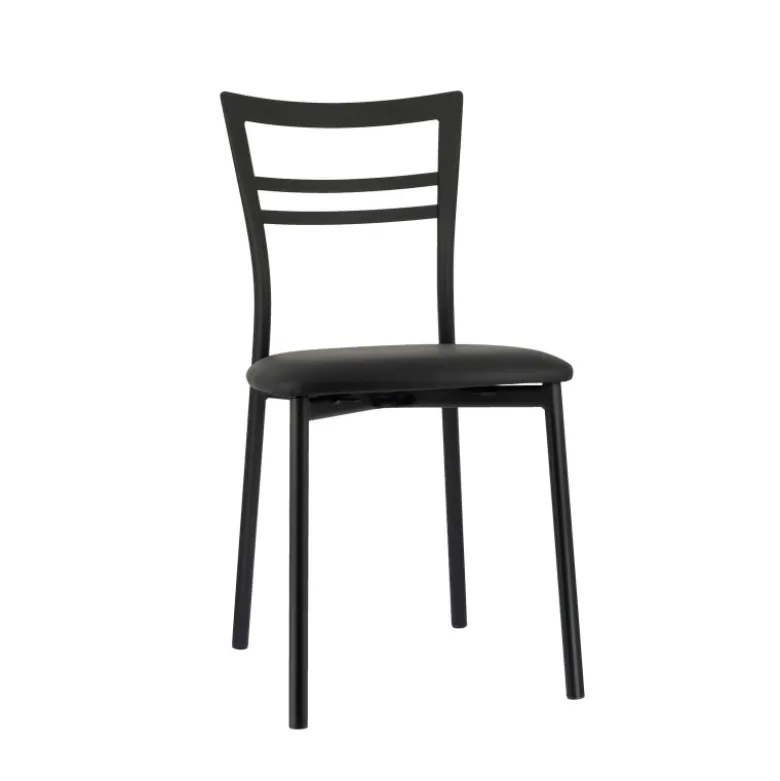 Go 1419 Chaise de cuisine rembourrée en synthétique et métal
