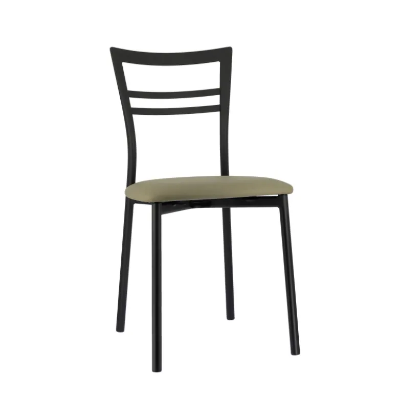 Go 1419 Chaise de cuisine rembourrée en synthétique et métal