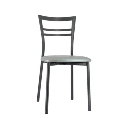 Go 1419 Chaise de cuisine rembourrée en synthétique et métal