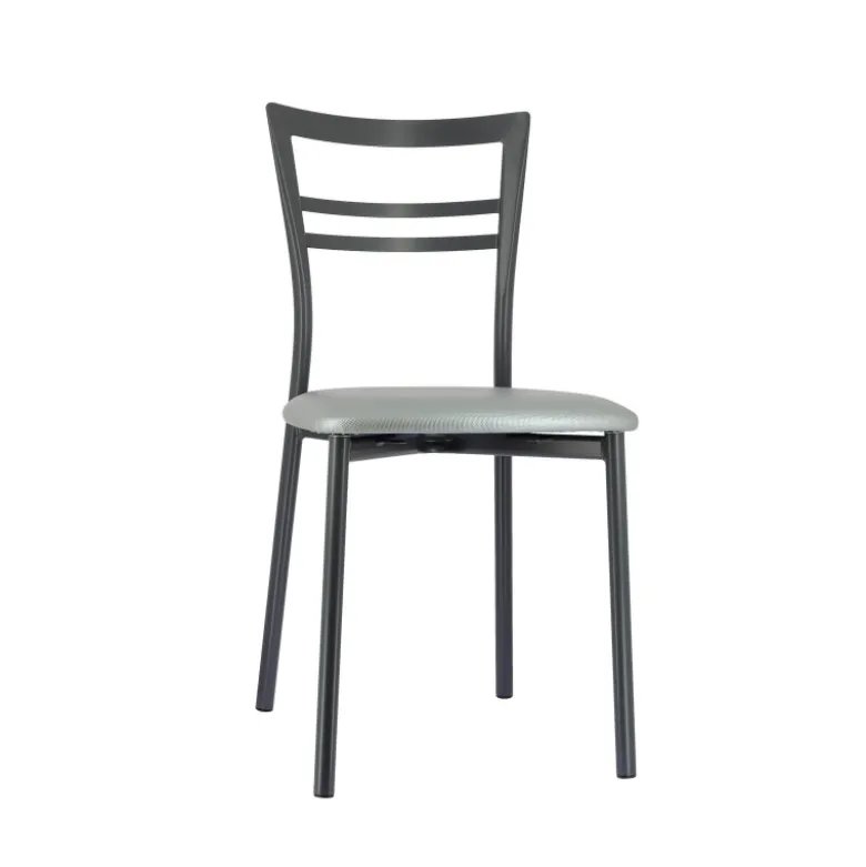 Go 1419 Chaise de cuisine rembourrée en synthétique et métal